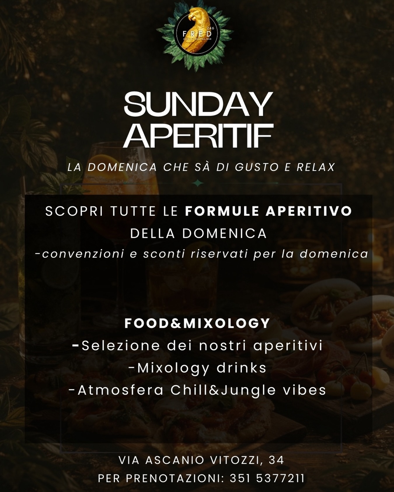 TUTTE LE DOMENICHE

Da Fred Cafè  ti aspettiamo con le nostre fantastiche formul...