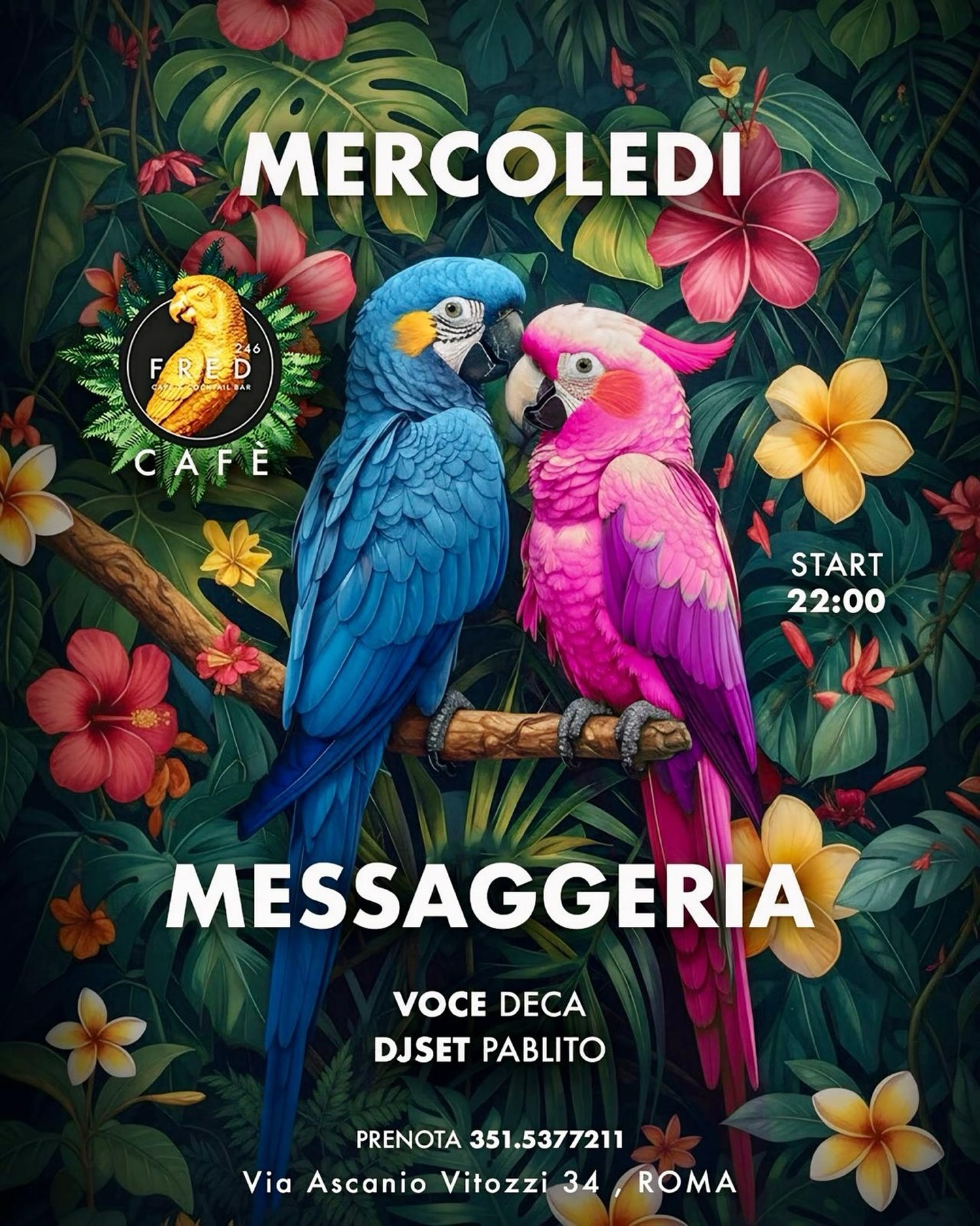 Mercoledì torna la Messaggeria del Fred Cafè 

La serata che unisce eleganza, gi...