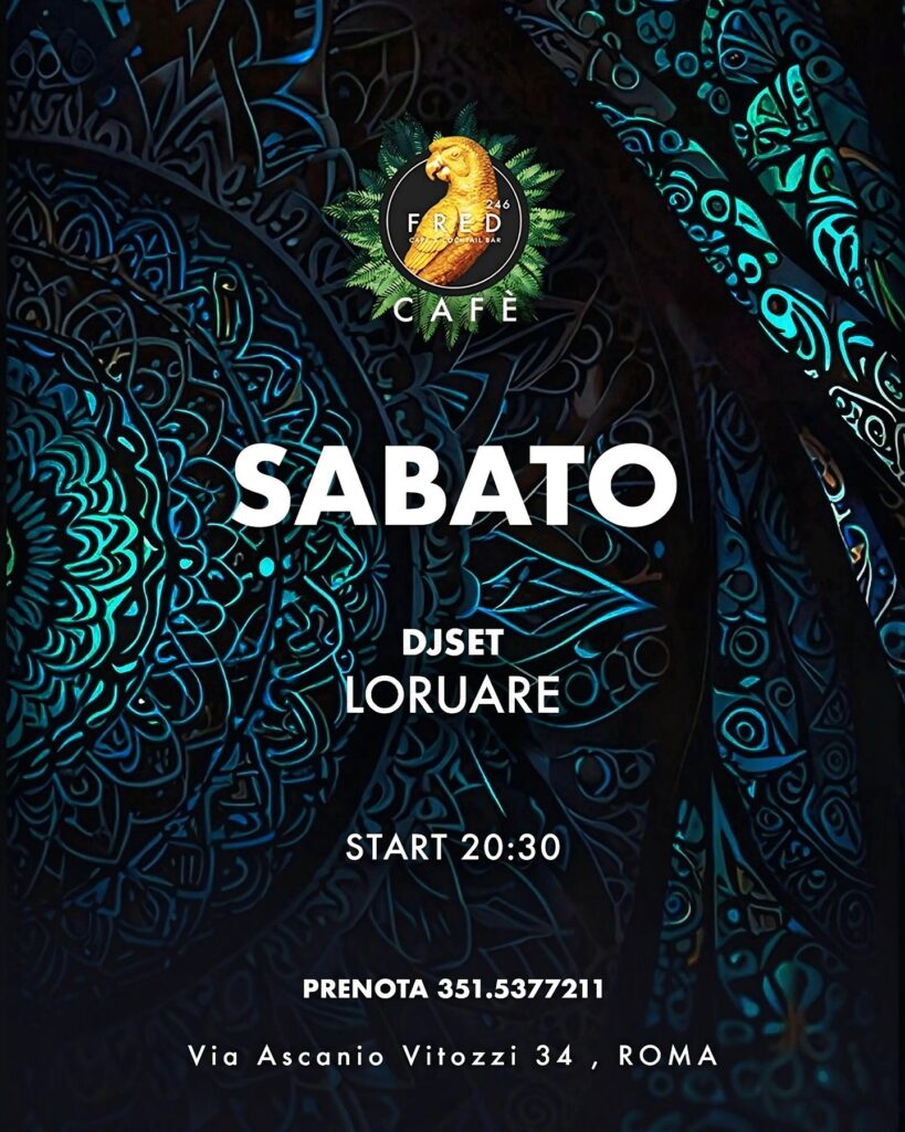 Il sabato più spettacolare di Roma è al Fred Cafè! 

  Tutti i sabati… tu non pu...