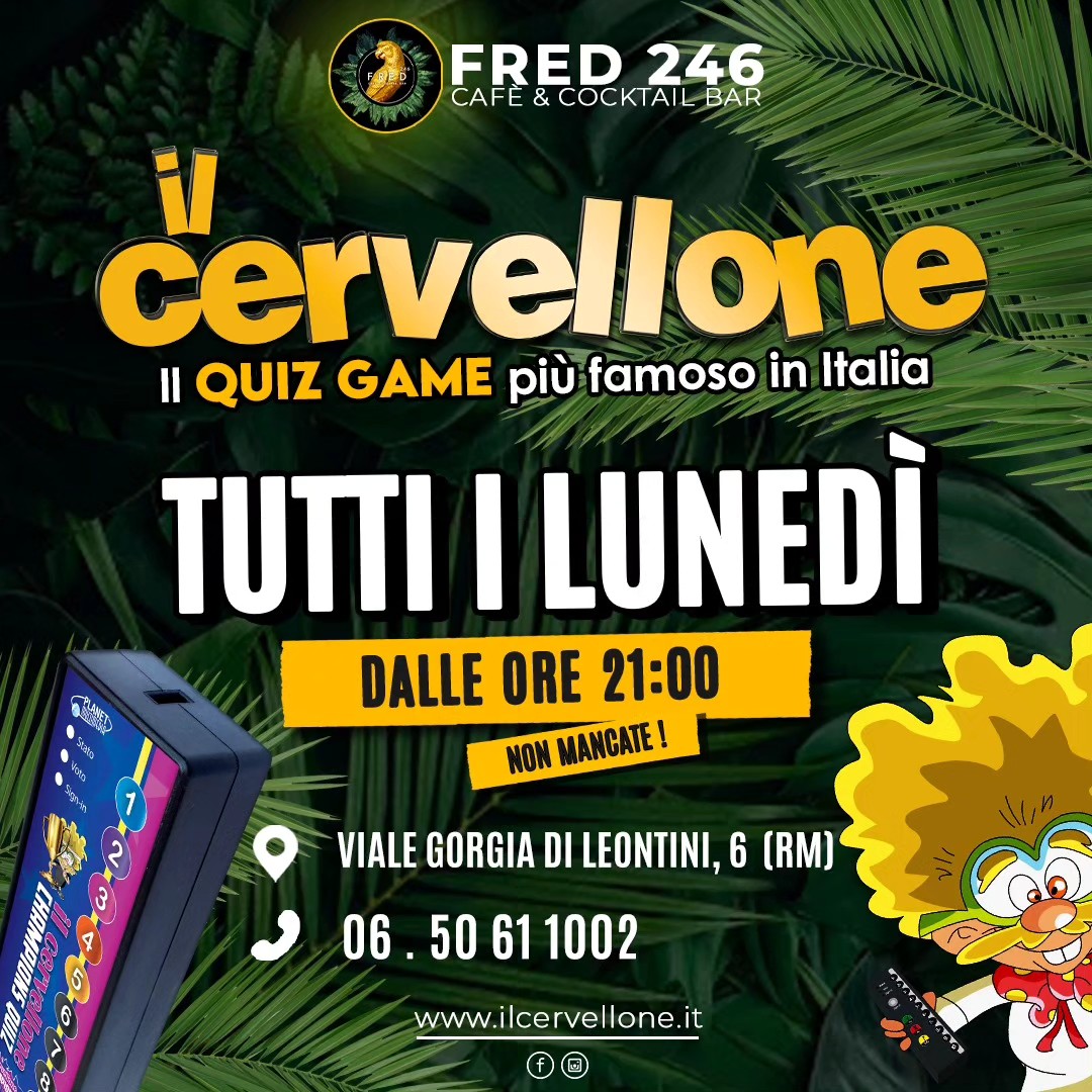 Tutti i lunedì sera!
@ilcervellonequizgameitalia 
 Start 21:00
 info & prenotazi...