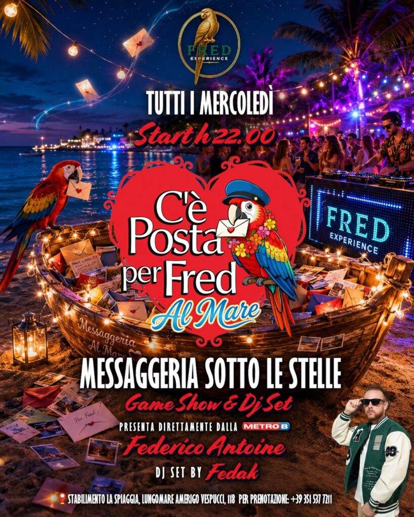 QUEST’ESTATE IL MERCOLEDÌ HA UN NUOVO INDIRIZZO! 

C’è Posta per Fred approda su...